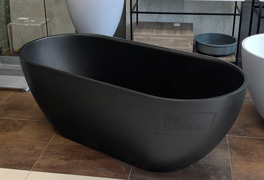 Galatea Design Arrezo Grande Wanna wolnostojąca 170x80 czarny mat NOWA TECHNOLOGIA GWARG170.KMM.BL