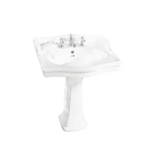 Gentry Home Coventry Umywalka ścienny 65,5x56 cm z otworem na baterię Biała 2321