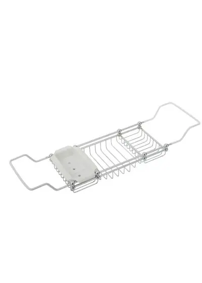 Gentry Home Ella Półka na wannę 70-80 cm Chrom 10280