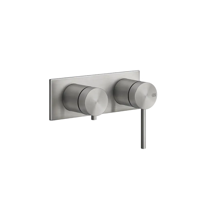 Gessi 316 Bateria wannowo-prysznicowa ścienna element zewnętrzny steel brushed 54079.239