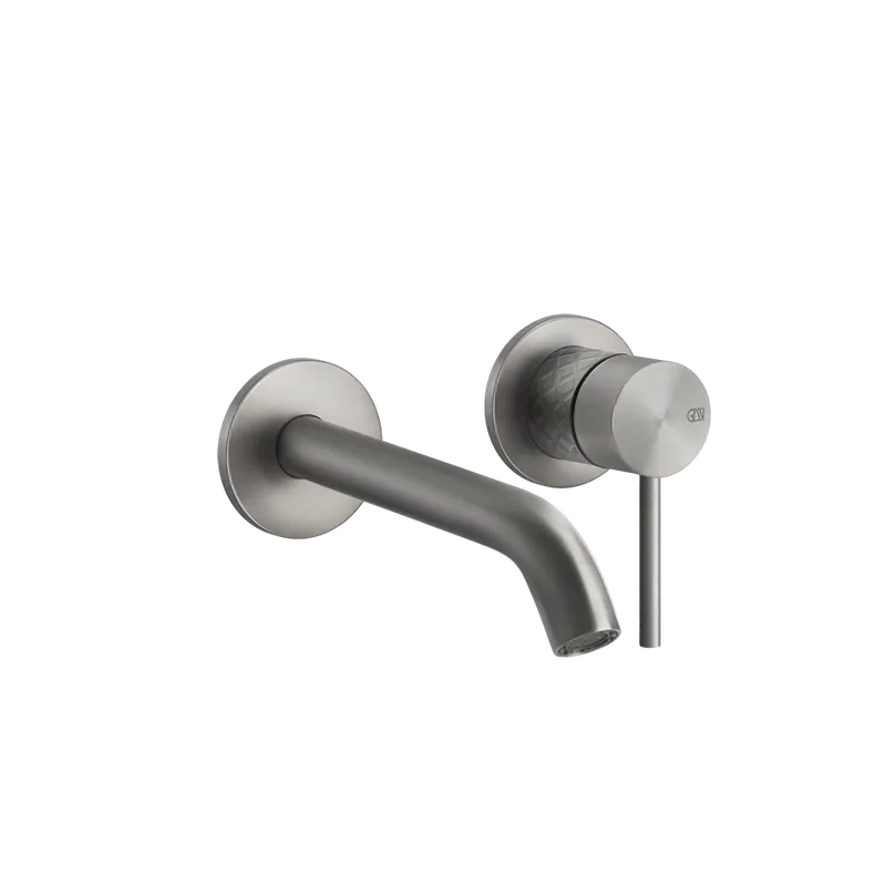 Gessi 316 Intreccio Bateria umywalkowa ścienna element zewnętrzny steel brushed 54183.239