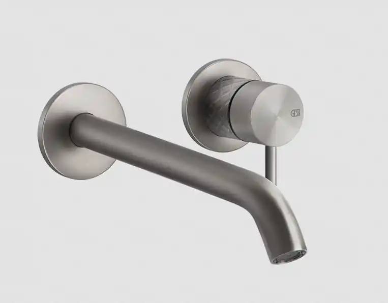 Gessi 316 Intreccio Bateria umywalkowa ścienna element zewnętrzny steel brushed 54189.239