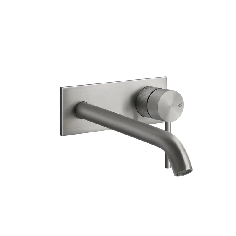 Gessi 316 Intreccio Bateria umywalkowa ścienna element zewnętrzny steel brushed 54190.239