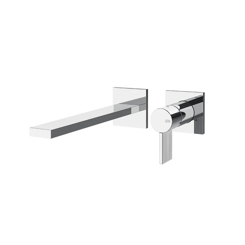 Gessi Inverso Rigato Bateria umywalkowa podtynkowa z wylewką 198 mm - element zewnętrzny Chrom 73588.031