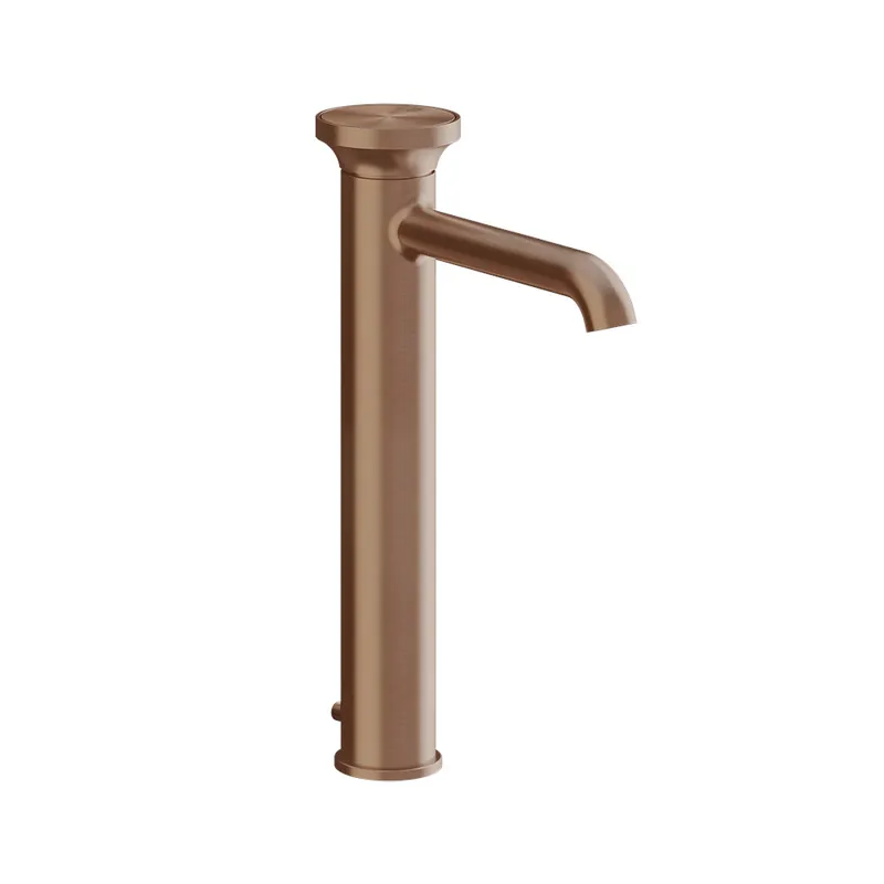 Gessi Origini Bateria umywalkowa wysoka z korkiem Copper Brushed PVD 66003.708