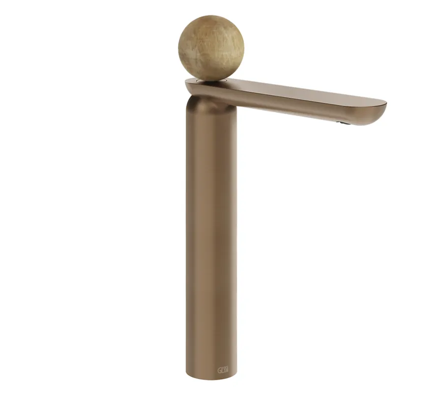 Gessi Perle Bateria umywalkowa z korkiem klik-klak copper brushed pvd/onyx cola 74353.708