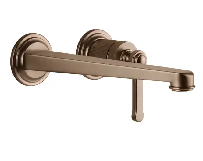 Gessi Venti20 Bateria umywalkowa ścienna z wylewką 25,6 cm element zewnętrzny copper brushed pvd 65088.708