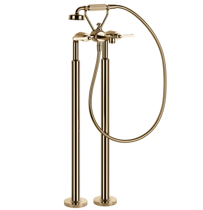 Gessi Venti20 Bateria wannowa wolnostojąca element zewnętrzny warm bronze pvd 65128.735