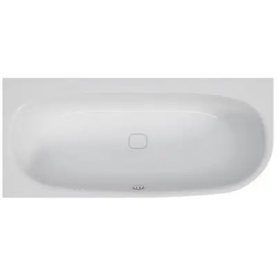 HOESCH iSensi Wanna akrylowa przyścienna/narożna lewa - typu monoblock z obudową, z przelewem z napełnianiem 190x90 cm chrom 3855.010