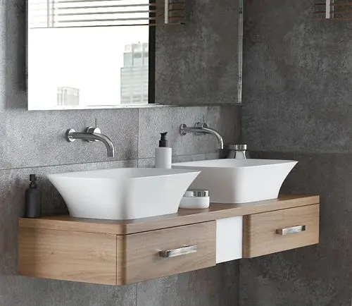 Hoesch Leros Umywalka stawiana na blat 700x400 mm biały 4473.010
