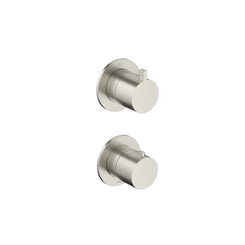 Hotbath Ace Bateria natryskowa termostatyczna podtynkowa 3-drożna - element zewnętrzny Brushed Nickel AC039.GN