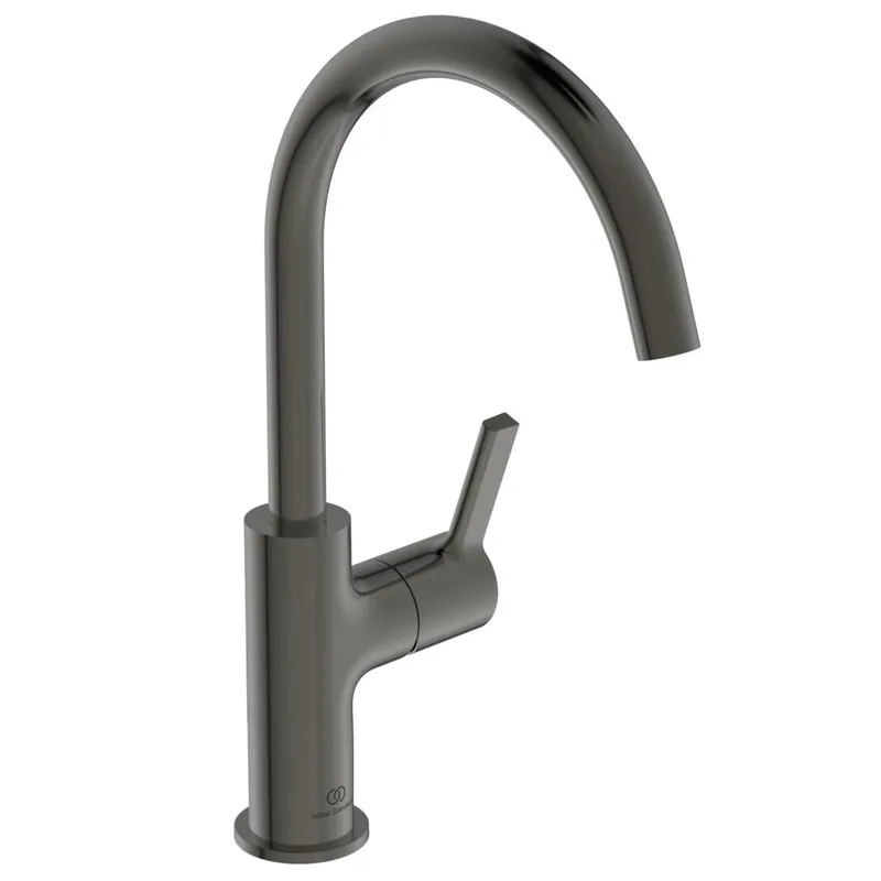 Ideal Standard Joy Bateria umywalkowa z wysoką wylewką bez korka Czarny mat BC778A5