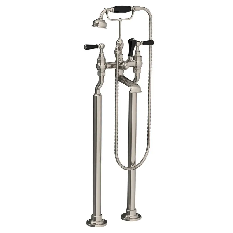 Lefroy Brooks Classic Bateria wannowa wolnostojąca z zestawem prysznicowym Silver Nickel BL1144NK