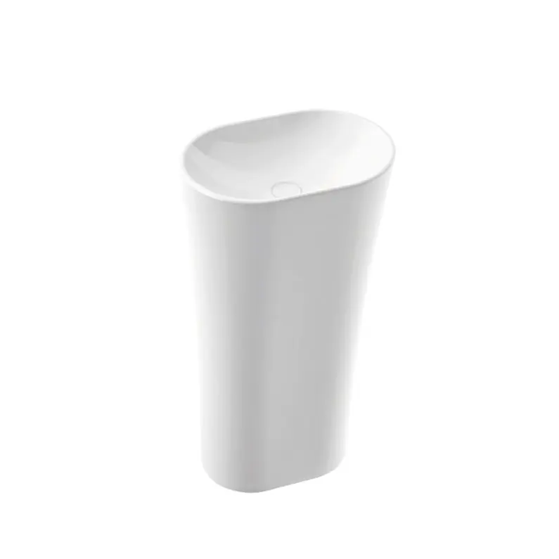 Marmorin Wega 44 Umywalka stojąca-przyścienna 44x30,5x84,5 cm Biały P_S_100_01_0440