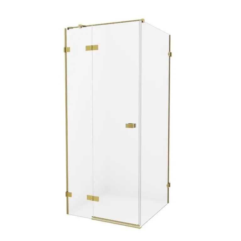 New Trendy Avexa Gold Kabina prysznicowa lewa 110x80x200 cm Złoty szczotkowany EXK-1870