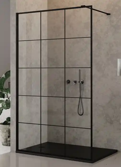 New Trendy New Modus Black Ścianka Prysznicowa Walk-In z ramką dekoracyjną 120x200 cm czarna EXK-0105