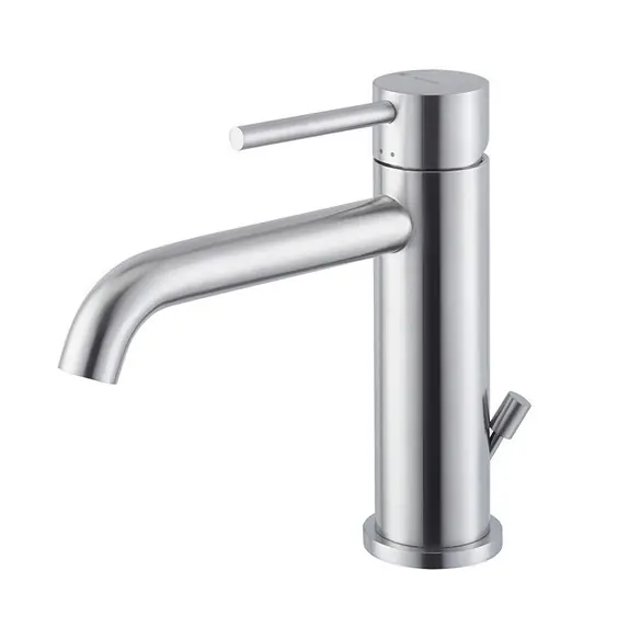 Newform X-Steel 316 Bateria umywalkowa jednouchwytowa z korkiem stal nierdzewna 69610X.50.050