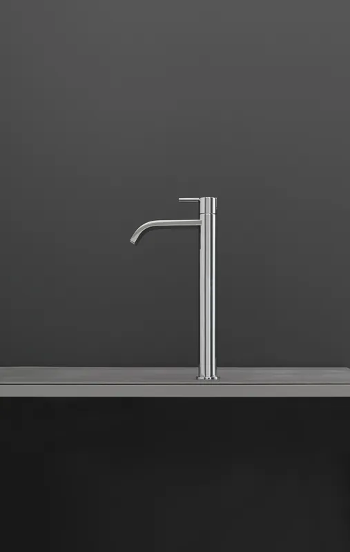 NIC Design Solo Bateria umywalkowa jednootworowa wysoka polished steel NC.SO0017