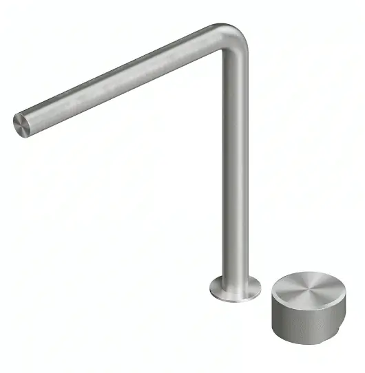 QuadroDesign Stereo Bateria umywalkowa brushed stainless steel 1632TAS