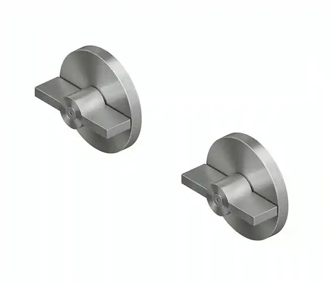 QuadroDesign Valvola01 Zawór odcinający (para) podtynkowy brushed stainless steel 1963VAS
