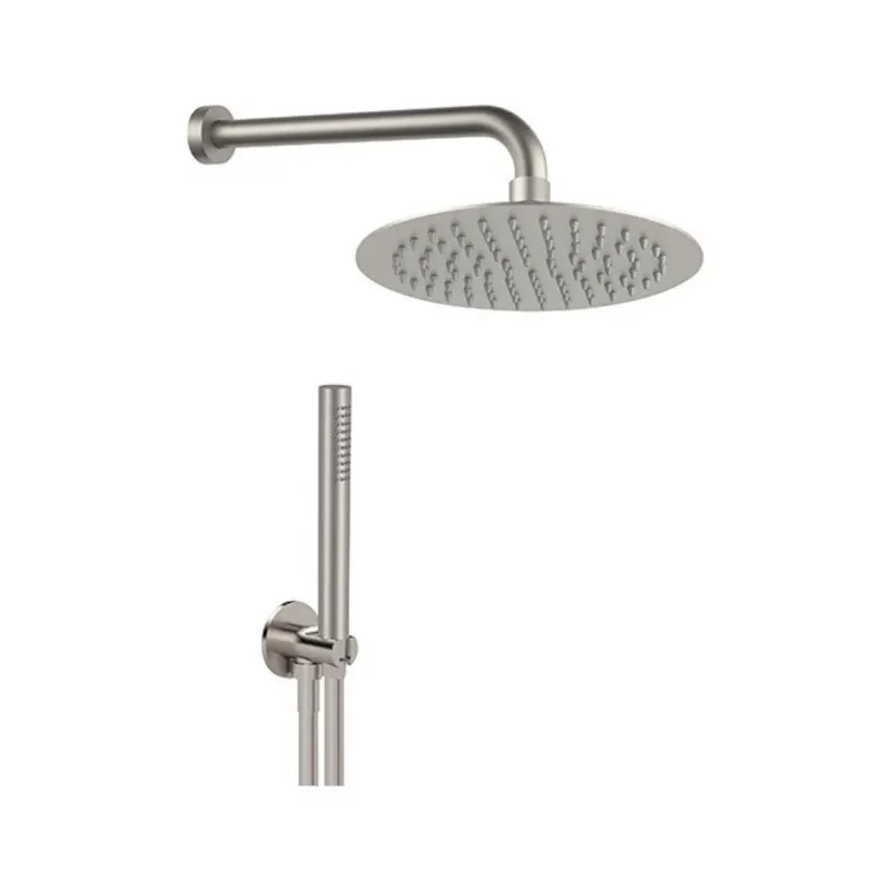 Remer X Style Inox Deszczownica Ø 300 mm z zestawem natryskowym bez mieszacza Inox SSSETS02UFM30