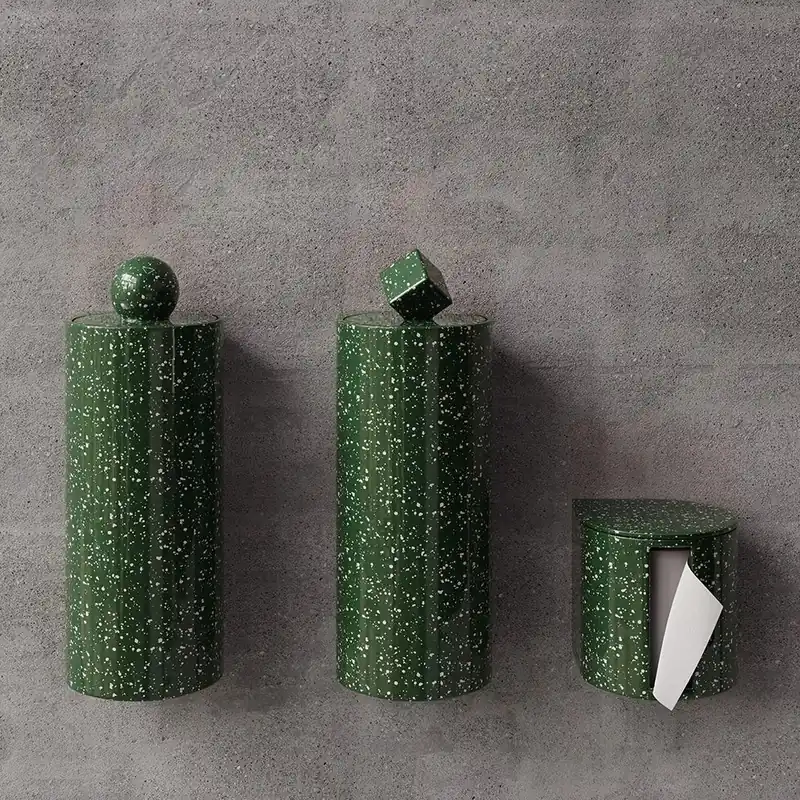 Trone Trium Zestaw akcesoriów łazienkowych Flaked Green TRIUMFG