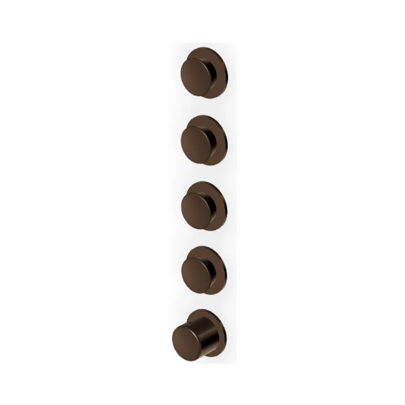 Zucchetti Sablier Bateria termostatyczna natryskowa podtynkowa 4-drożna - element zewnętrzny Brushed Chocolate PVD ZSL804.XP21