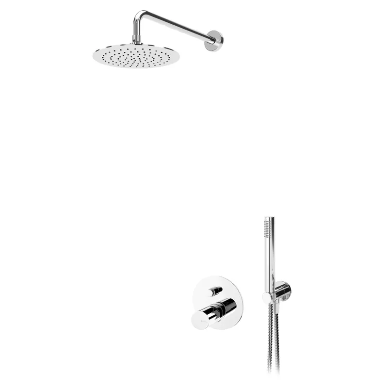 Bruma Adagio Zestaw natryskowy z deszczownicą Ø 250 mm ścienną i słuchawką prysznicową Chrom 1937821CR