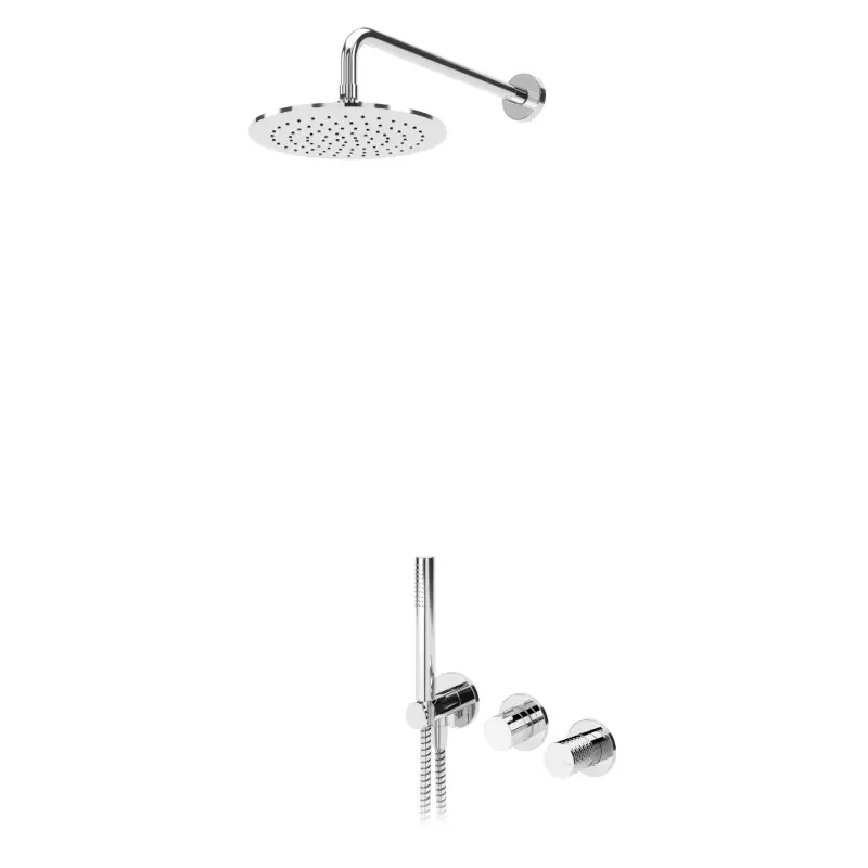 Bruma Leaf4 Bateria natryskowa podtynkowa z deszczownicą Ø 300 mm i zestawem natryskowym Chrom 1673624CR