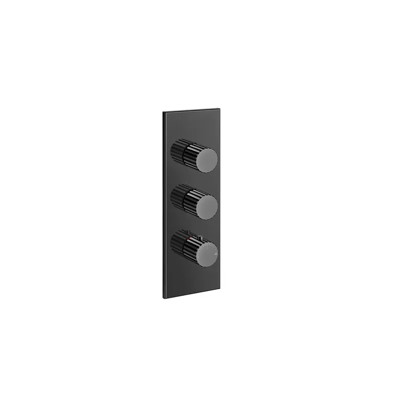 Gessi Incastri Bateria natryskowa termostatyczna podtynkowa - element zewnętrzny Black Metal PVD 75314.706