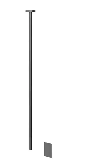 Gessi Inciso Bateria umywalkowa elektroniczna sufitowa element zewnętrzny Black Metal Brushed PVD 58024.707