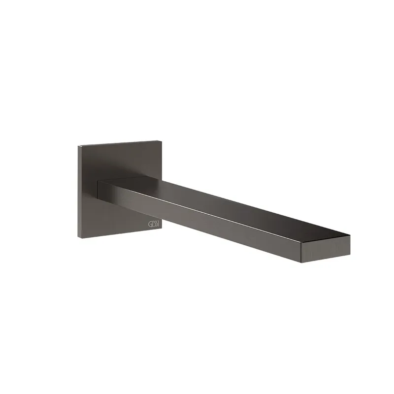Gessi Inverso Diamantato Wylewka wannowa podtynkowa 198 mm - element zewnętrzny Black Metal Brushed PVD 73102.707