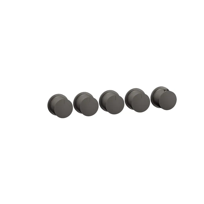 Gessi Ventaglio Bateria prysznicowa termostatyczna podtynkowa 4-drożna - element zewnętrzny Black Metal Brushed PVD 63438.707
