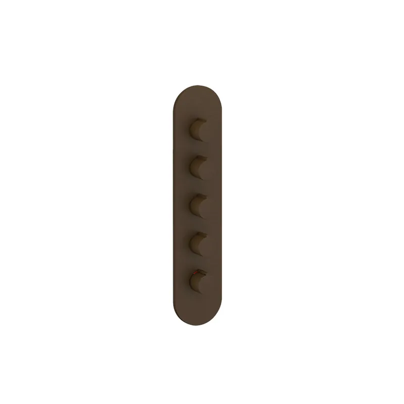Gessi Ventaglio Bateria prysznicowa termostatyczna podtynkowa 4-drożna - element zewnętrzny Dark Bronze 43068.845