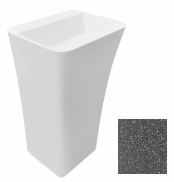 Assos S-Line Glam umywalka wolnostojąca prostokątna 40x50 cm srebrna UMD-AP-WOS