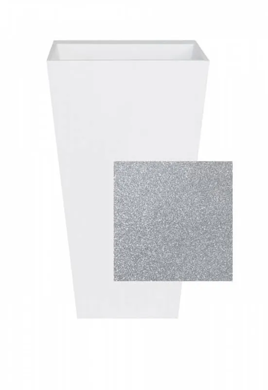 Vera Glam umywalka wolnostojąca prostokątna 40x50 cm srebrna UMD-V-WOS